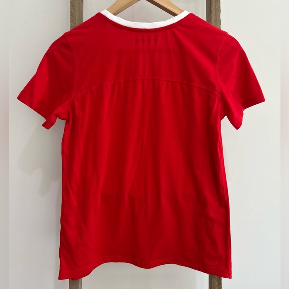 Tommy Hilfiger Sport Red Tee Short Sleeve Cotton T Shirt Size XS Red White - Picture 3 of 5
